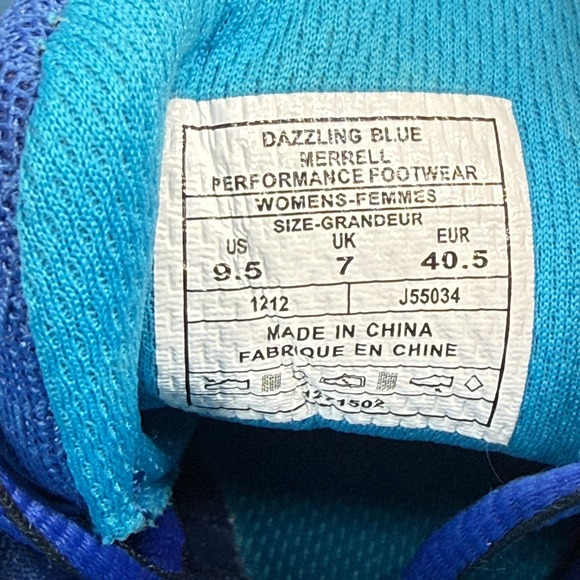 Merrell Road Glove Dash 2 Sneaker Lace Up Running Athletic Blue Size 9.5 - Picture 6 of 6